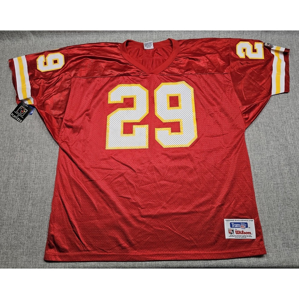 Vintage Kansas City Chiefs Jersey Mens 2XL Red NFL Football Hill 29 Wilson 90s